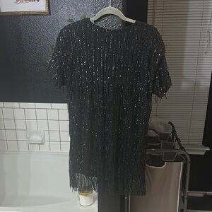 Black Sequin shift dress